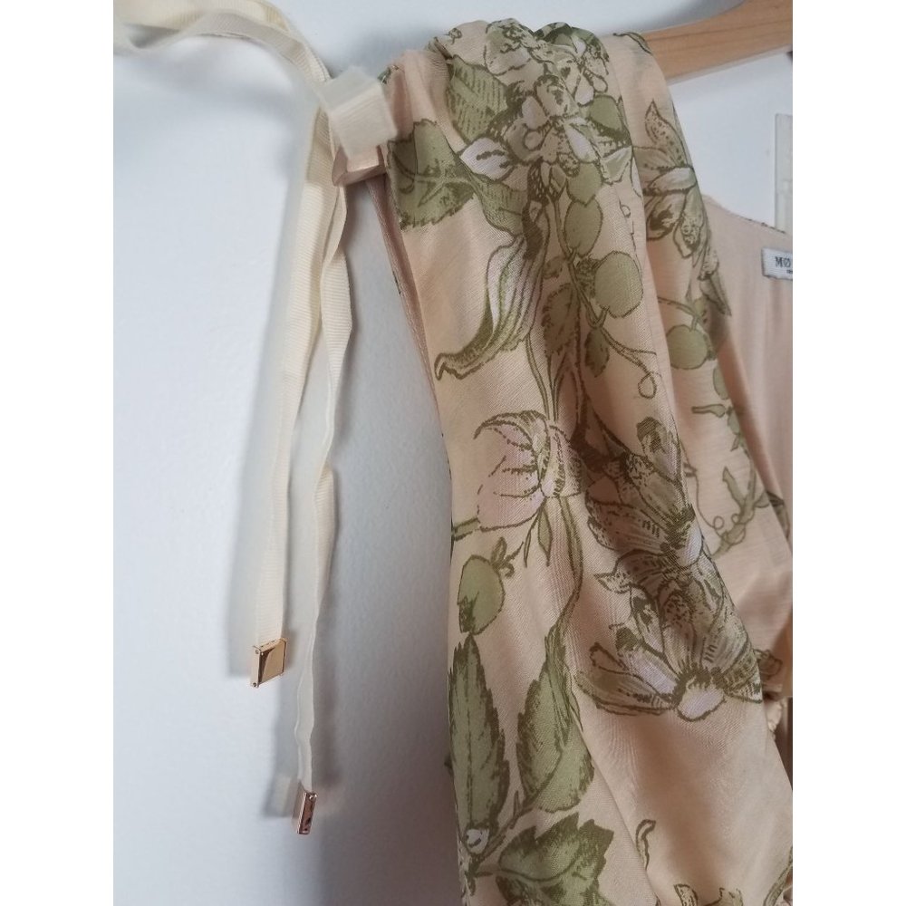 Mon Renn Women's Sz. 2 Wildflower Cut Out Tiered Chiffon Maxi Dress NWT - Picture 8 of 16